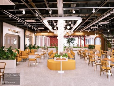 Thi công nội thất Cafe siêu thị Hiền Lương - Mỹ Đức - Hà Nội