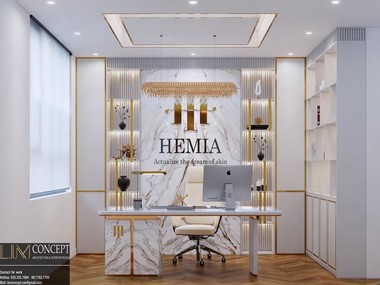 Thi công nội thất văn phòng mỹ phẩm Triệu Việt Vương - Hà Nội